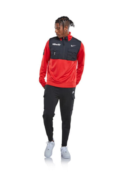 Sportswear Air Erkek Kırmızı Polyester Sweatshirt CU4168-657