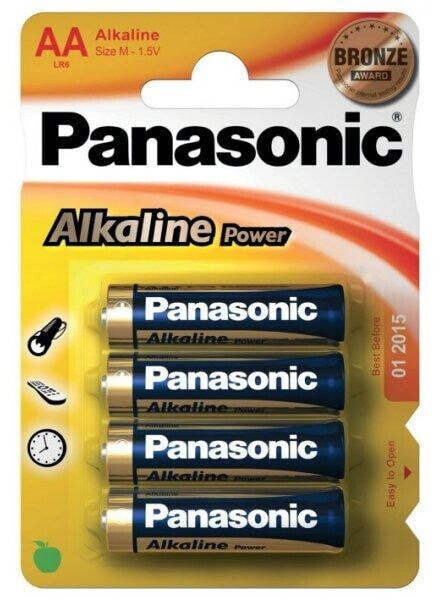 Panasonic Alkaic Battery Aa Lr6e Blister 4 ПК.