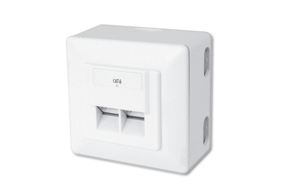 DIGITUS CAT 6, Class E, modular wall outlet, shielded