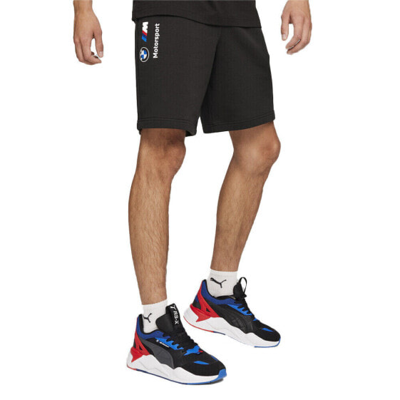 Puma Bmw Mms X Essential Sweat Drawstring Shorts Mens Black Casual Athletic Bott