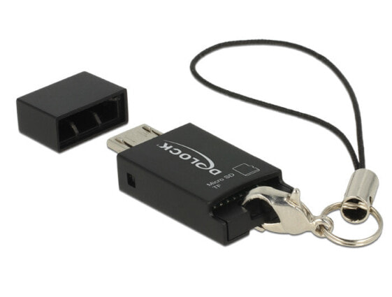 Карта памяти Delock MicroSD (TransFlash) - MicroSDHC - MicroSDXC черного цвета - Micro-USB - 13 мм - 30 мм - 6 мм
