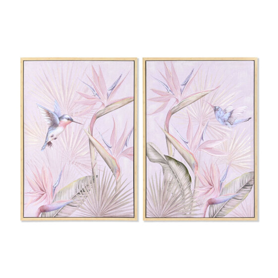 Painting DKD Home Decor 70 x 3,7 x 100 cm Tropical (2 Units)