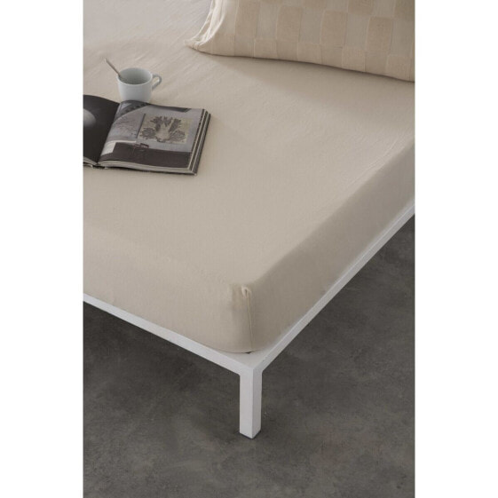 Fitted bottom sheet Naturals ELBA Beige 135 x 200 (Double)