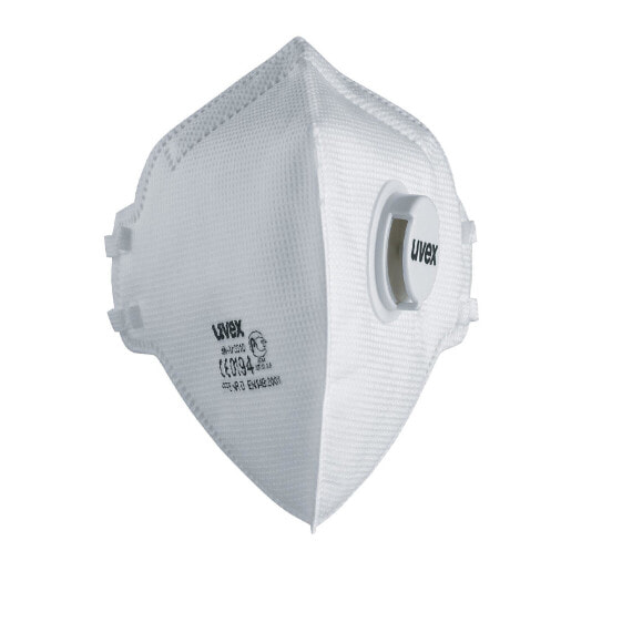 UVEX Arbeitsschutz silv-Air classic, Half facepiece respirator, Air-purifying respirator, FFP3, White, ABS, Polypropylene (PP), Polyvinyl chloride (PVC), Textile, EN 149:2001 + A1:2009