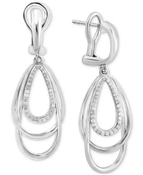 EFFY® Diamond Orbital Multiple Ring Drop Earrings (3/8 ct. t.w.) in Sterling Silver