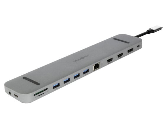 ALLNET PSUC2501, USB 3.2 Gen 1 (3.1 Gen 1) Type-C, 100 W, Grey, MicroSD (TransFlash), SD, 3.5mm, DisplayPort, HDMI, RJ-45, USB 3.2 Gen 1 (3.1 Gen 1) Type-A, USB 3.2 Gen 1 (3.1 Gen 1) Type-C, USB