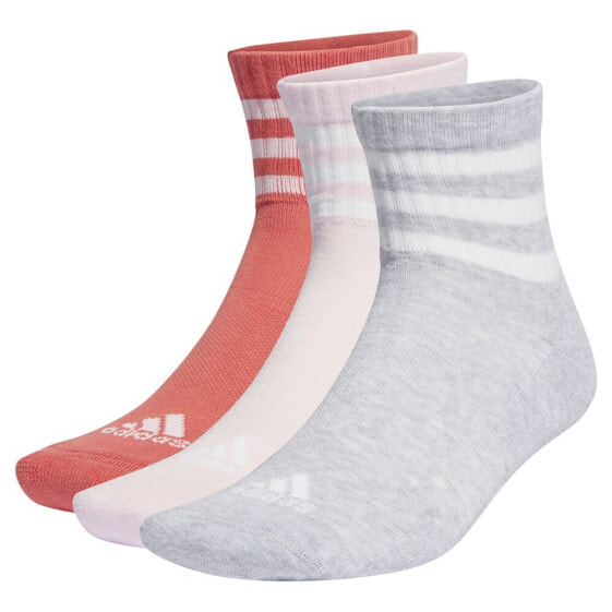 ADIDAS Cushioned Sportswear 3 Stripes short socks 3 pairs