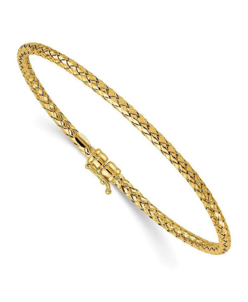 18k Yellow Gold Braided 2.8mm Bangle Bracelet