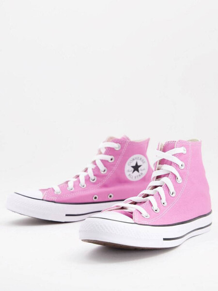 Converse Chuck Taylor Hi trainers in pink