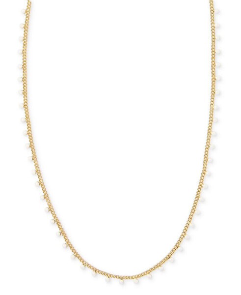 14k Gold-Plated Color Bead 19" Adjustable Strand Necklace