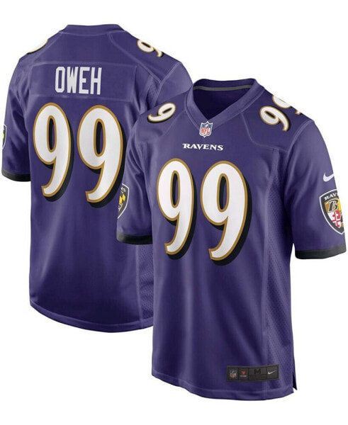 Men's Odafe Oweh Purple Baltimore Ravens 2021 NFL Draft First Round Pick Game Jersey