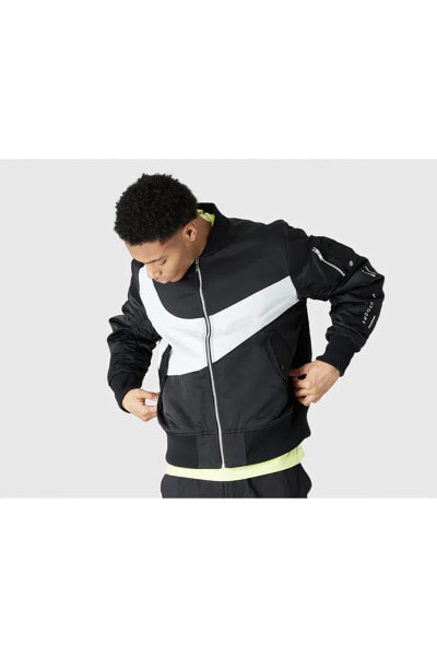 Спортивная куртка Nike Sportswear Swoosh Therma-fit Синтетическое утеплениe, реверсивная, молния, bol Kalıp