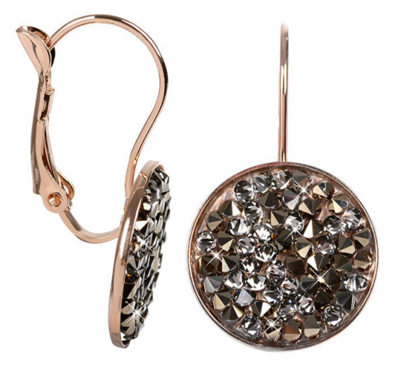 Elegant bronze Rocks Chocolate earrings