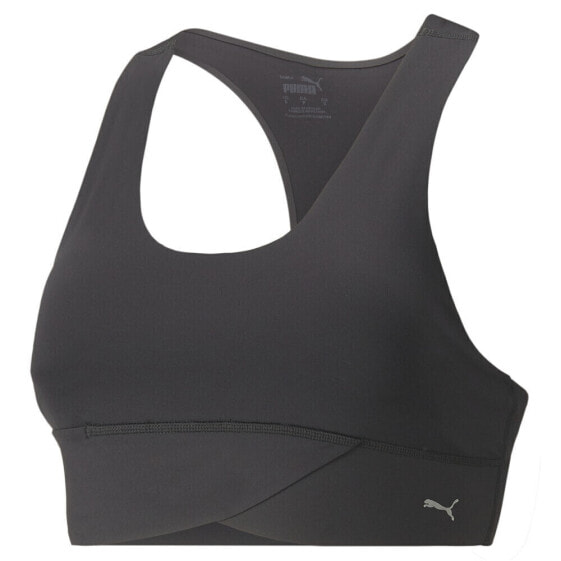 Топ спортивный Puma Mid Impact Forever Luxe Sports Bra Women's Black Casual 52029751