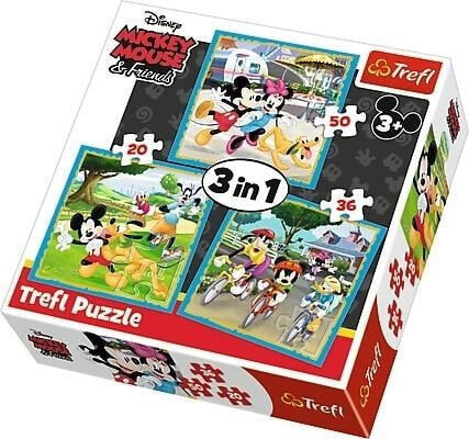 Trefl Puzzle 3w1 Myszka Miki z przyjaciółmi