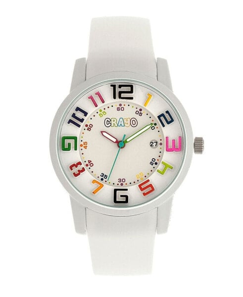 Часы Crayo Festival White Silicone Watch 41mm