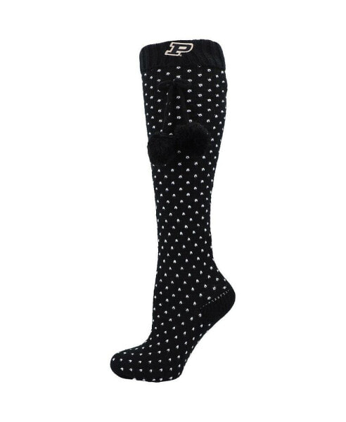 Women's Black Purdue Boilermakers Knee High Socks