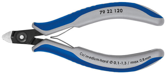 KNIPEX 79 22 120 - Diagonal pliers - Chromium-vanadium steel - Plastic - Blue - Grey - 120 mm - 56 g