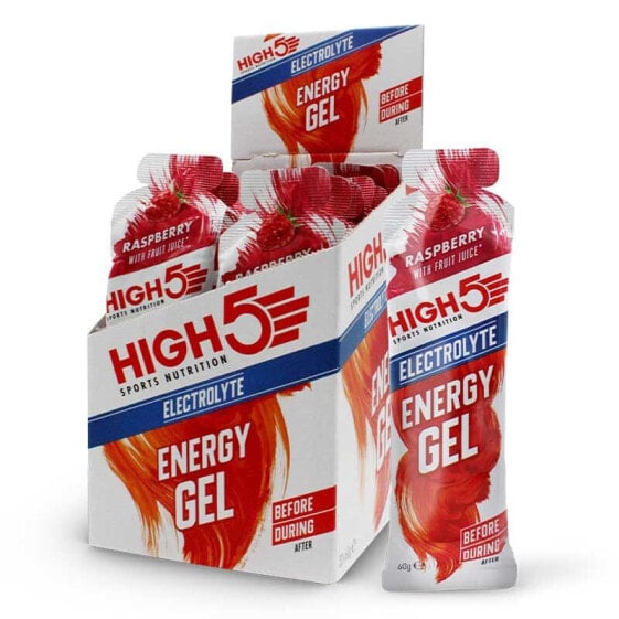 HIGH5 Electrolyte Energy Gels Box 60g 20 Units Raspberry