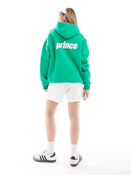 Prince branded back hoodie in bright green