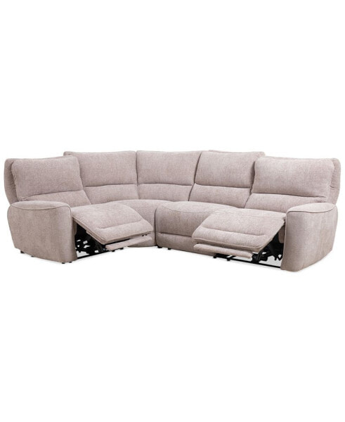 Deklyn 116" 4-Pc. Zero Gravity Fabric Sectional with 2 Power Recliners, Created for Macy's