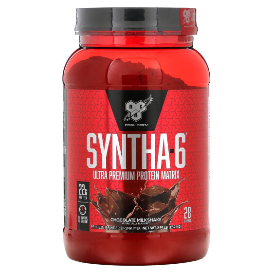 BSN, Syntha-6, белковая матрица ультра-премиум, шоколадный молочный коктейль, 1,32 кг (2,91 фунта)