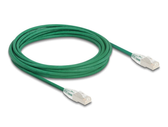 Патч-кабель Delock Cat.6a U/FTP Slim 5 м зеленый - Категория: Компьютерная техника > Аксессуары > Разъемы и переходники - CAT 6a