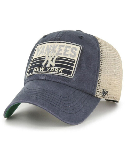 Men's Navy New York Yankees Four Stroke Clean Up Trucker Snapback Hat