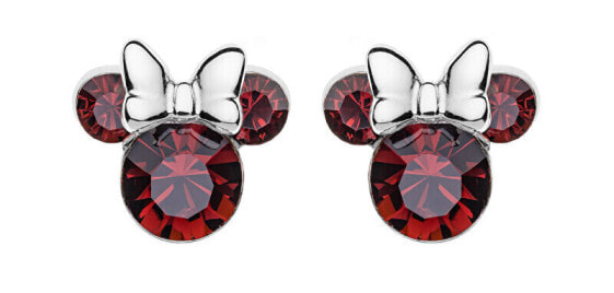 Glittering silver Minnie Mouse stud earrings ES00028SJANL.CS