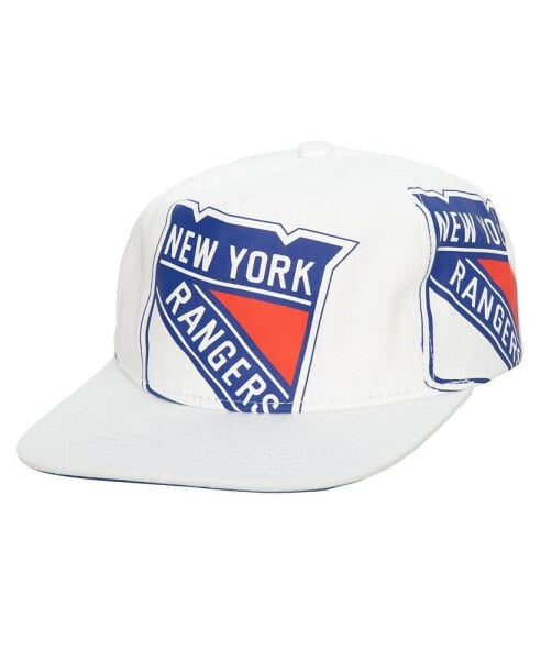 Men's White New York Rangers In Your Face Deadstock Snapback Hat