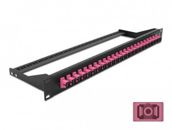 Delock 43384 - Fiber - SC - Black - Violet - Rack mounting - 1U - 482.6 mm