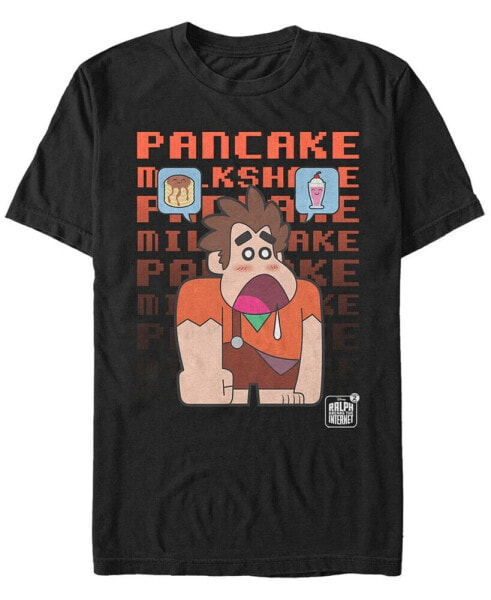 Pixar Men's Wreck It Ralph Pancake and Milkshakes Short Sleeve T-Shirt