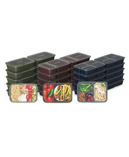 Prep Meal Prep Kit Gleam Metallic Collection, 60-Pieces