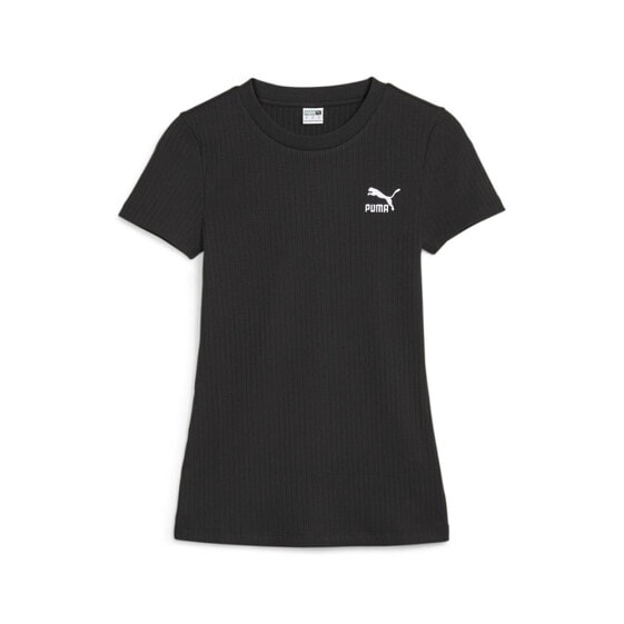 PUMA SELECT Classics Ribbed Slim Fit short sleeve T-shirt
