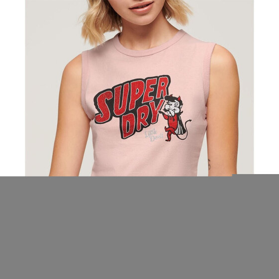 SUPERDRY Retro Embellished sleeveless T-shirt