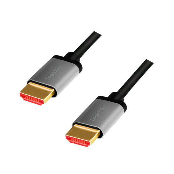 Кабель HDMI LogiLink CHA0106 - 3 м - HDMI Type A (стандартный) - HDMI Type A (стандартный) - 3D - 48 Gбит/с - черный - серый