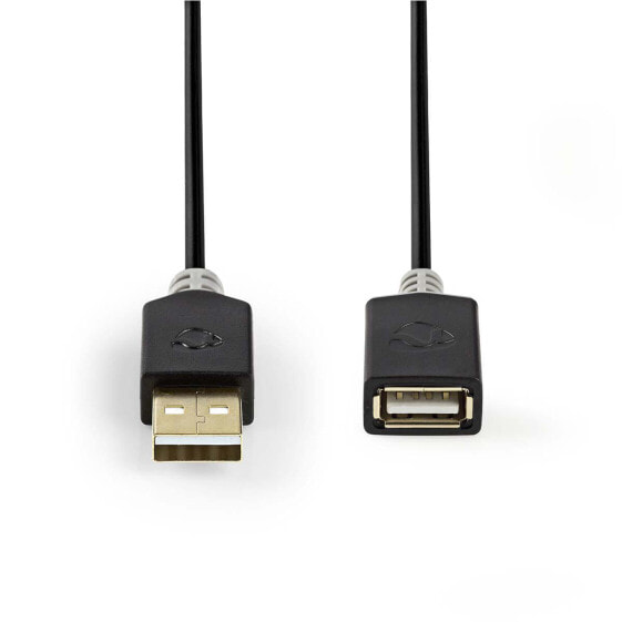 Nedis CCBW60010AT20 - 2 m - USB A - USB A - USB 2.0 - 480 Mbit/s - Anthracite