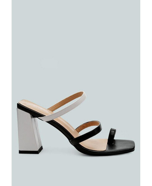 Women's Marve Contrast Strap Block Heel Sandals