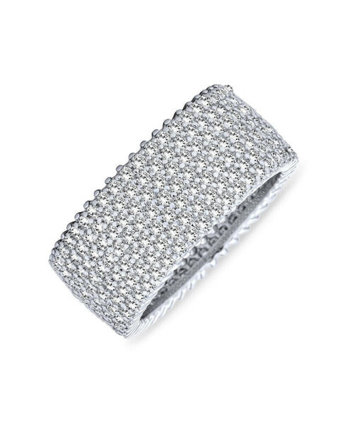 Кольцо Bling Jewelry CZ 5 Row Wedding Eternity Band.