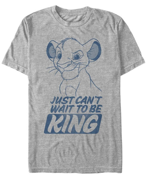 Disney Men's The Lion King Young Simba Can't Wait To Be King Short Sleeve T-Shirt