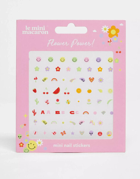 Le Mini Macaron Flower Power! Mini Nail Stickers