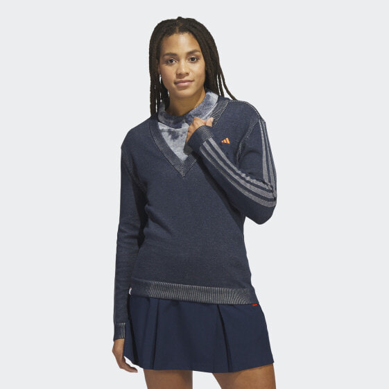 adidas women Made to Be Remade V-Neck Pullover Sweater