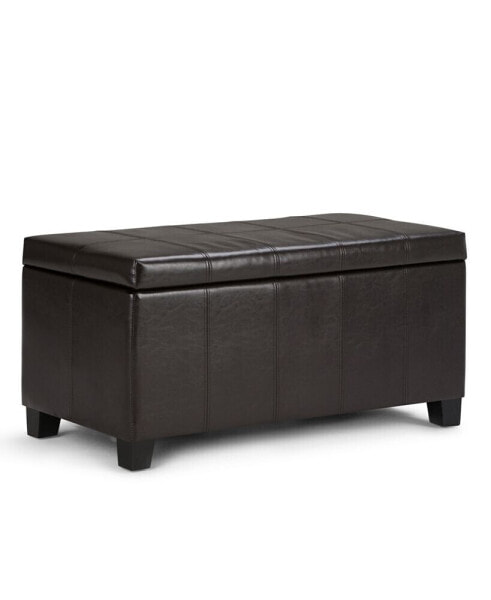 Poway Faux Leather Rectangular Storage Ottoman