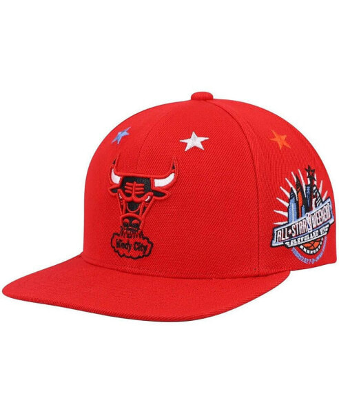 Men's Red Chicago Bulls Hardwood Classics 1997 Nba All-Star Weekend Top Star Snapback Hat