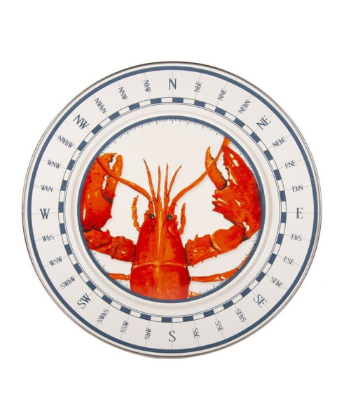 Lobster Enamelware Chargers, Set of 2