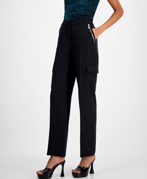 Women's High-Rise Cargo-Pocket Pants, Created for Macy's