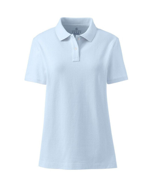 Women's School Uniform Short Sleeve Feminine Fit Mesh Polo Shirt