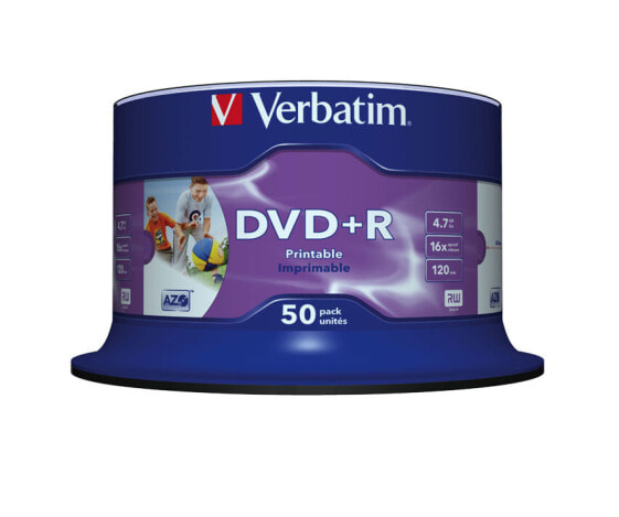 Verbatim 50 DVD+R 4.7 GB bedruckbar - DVD+R - 4.7 GB