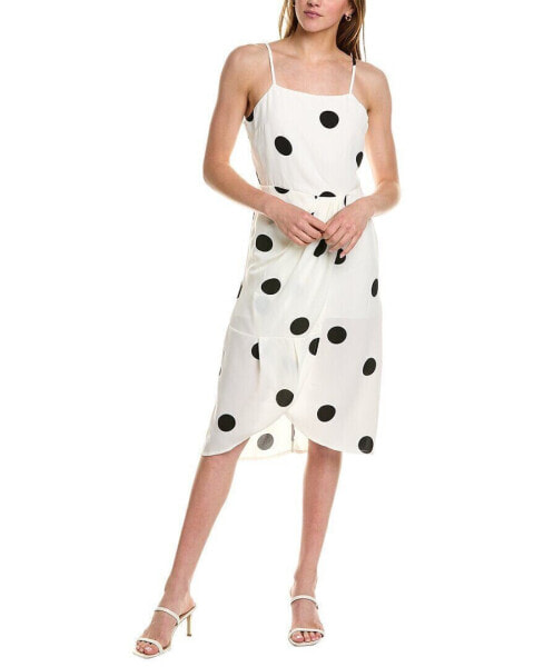 70/21 Polka Dot Slit Midi Dress Women's