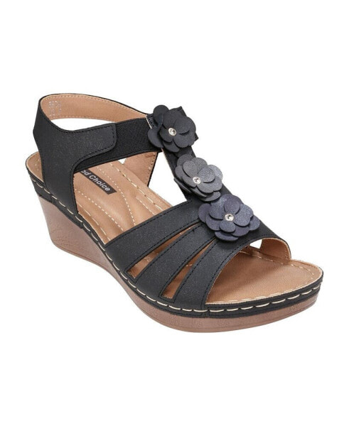 Women's Beck Flower Detail Wedge Sandals